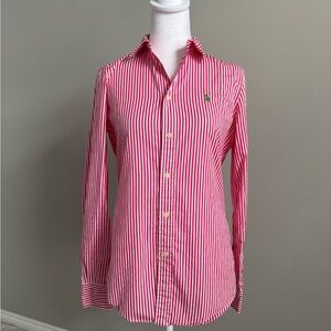 Ralph Lauren Pink Striped Button-Up Shirt